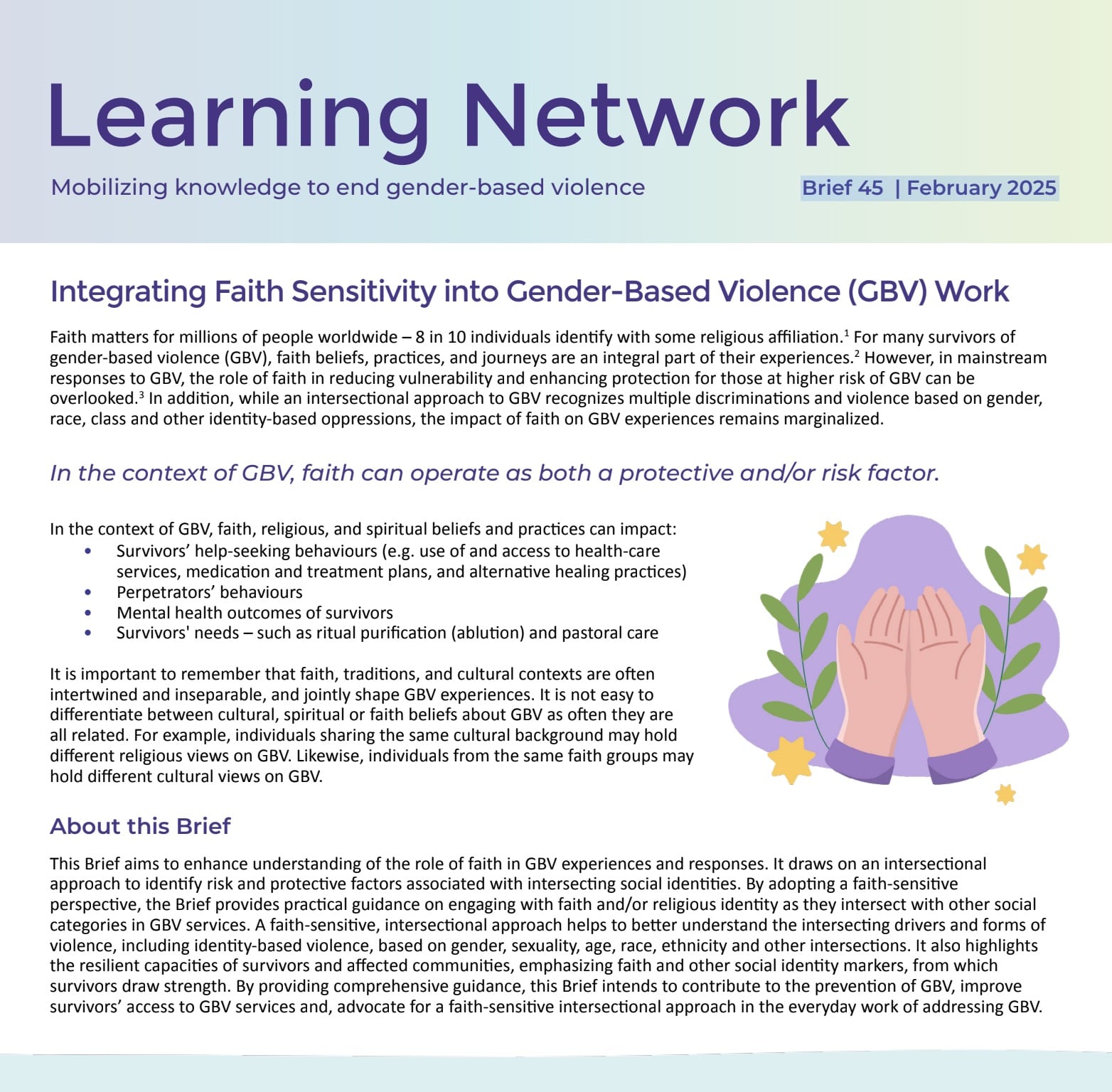 Learning Network – Mobilizing knowledge to end gender-based violence